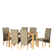 Seconique Morgan Large Dining Set with 6 Chairs