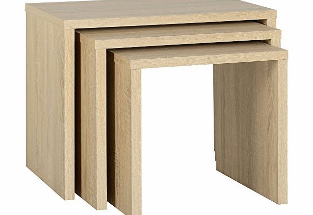 Seconique Oak nest of table modern design cambourne