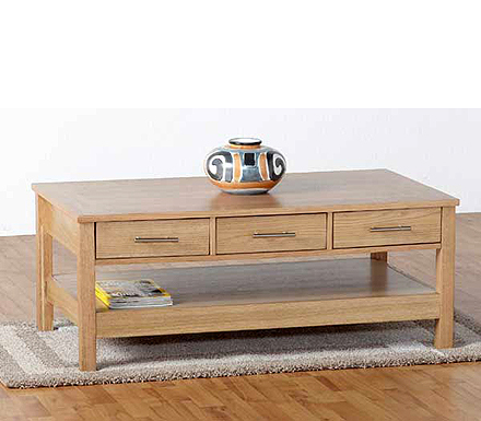 Seconique Oakleigh 3 Drawer Coffee Table