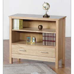 Seconique Oakleigh Low Bookcase - Oak Veneer