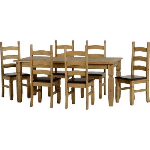 Seconique Original Corona Pine 6 Seat Dining Set