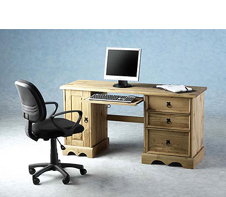Seconique Original Corona Pine Computer Desk
