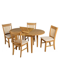 Oxford Extending Dining Set in Natural Oak