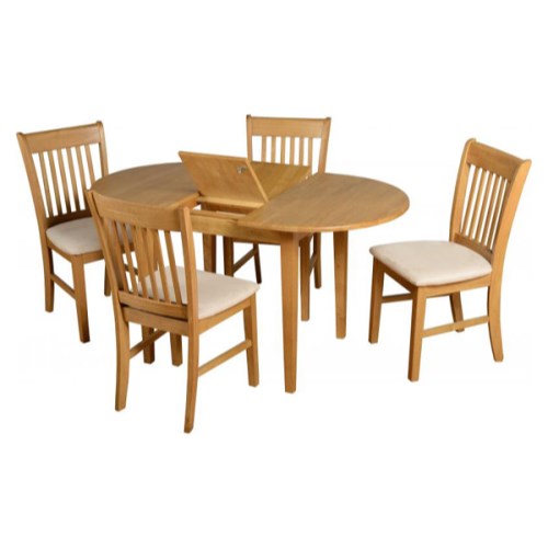 Seconique Oxford Extending Dining Set in Natural