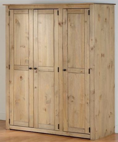 Seconique Panama 3 Door Wardrobe in Natural Wax