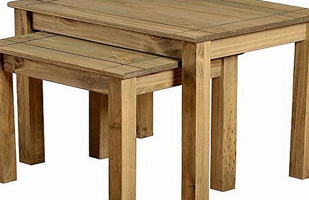 Seconique Panama Nest Of 2 Tables, Natural Oak