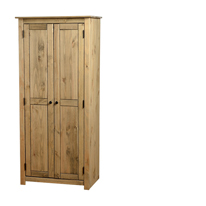 Seconique Panama Solid Pine 2 Door Wardrobe