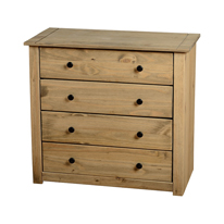 Seconique Panama Solid Pine 4 Drawer Chest