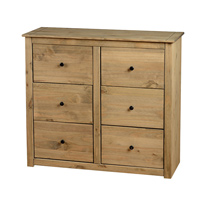 Panama Solid Pine 6 Drawer Chest