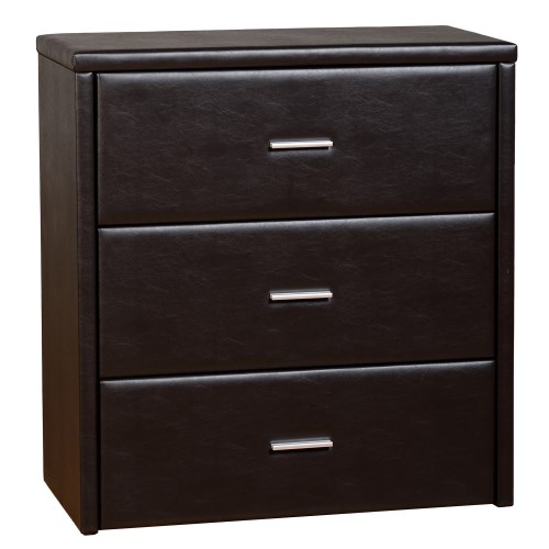 Seconique Prado 3 Drawer Chest in Brown Faux