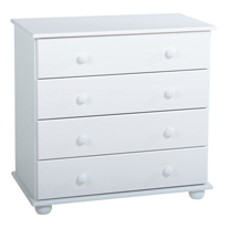 Seconique Rainbow 4 Drawer Chest in White
