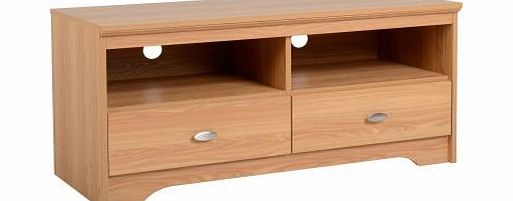 Seconique Regent 2 Drawer Flat Screen TV Unit in Teak Effect