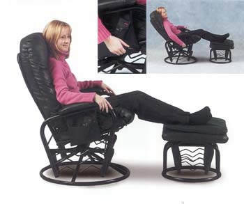 Seconique Sherwood Slider and Swivel Recliner and Stool