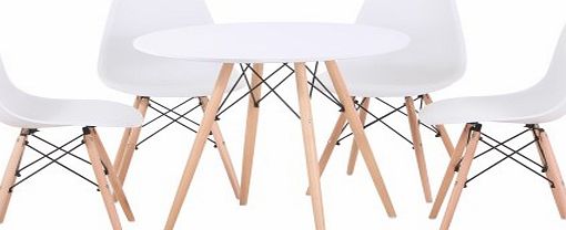 Seconique Tegan Dining Set in White