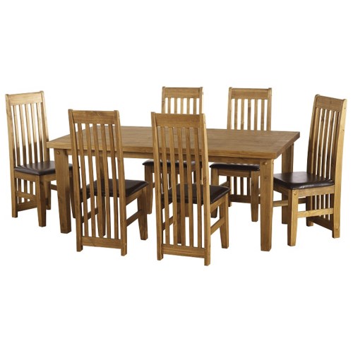 Tortilla Dining Set with 6 Expresso