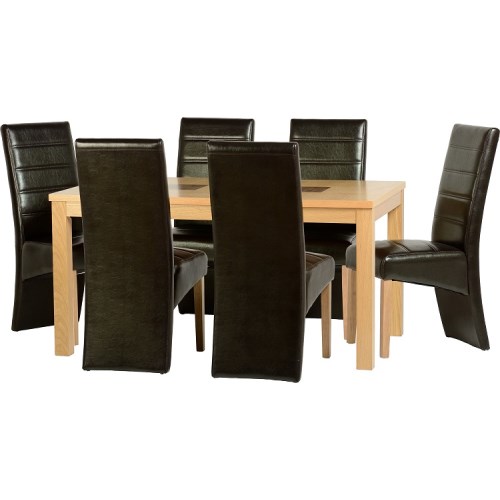 Seconique Wexford 59 Dining Set With G5 Brown