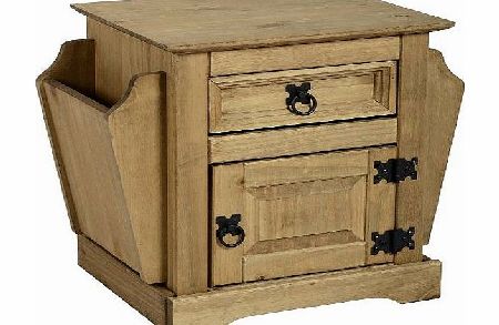 Seconique WorldStores Corona Magazine Table In Distressed Waxed Pine