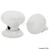 Securit 60mm White Door Knobs 1 Pair