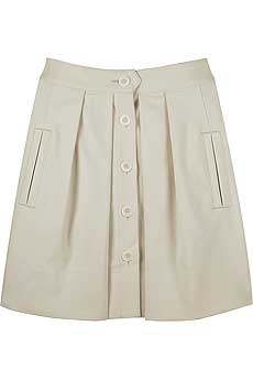 A-line inverted pleat skirt