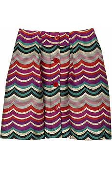 Jacquard A-line skirt