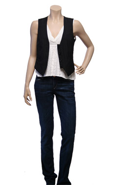 See by Chloe Black Striped Waistcoat by See by Chloe