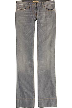 Washed straight leg jeans