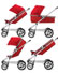 Seed PLI Swivel Red Stroller