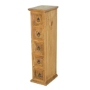 mexican pine 5 drawer CD rack furniture