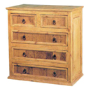 Segusino mexican pine 5 drawer chest furniture