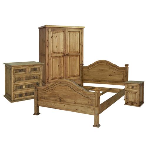 Segusino Mexican Pine Furniture Segusino Mexican Bedroom Set (46 bed) 602.001