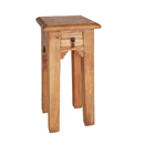 Segusino mexican pine lamp table with drawer