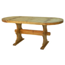 Segusino mexican pine oval convent table furniture