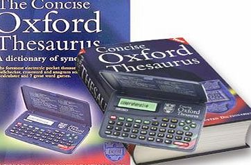 Concise Oxford Electronic Thesaurus ER2100 (Thesaurus, Spellchecker, Crossword Solver and Anagram Solver)
