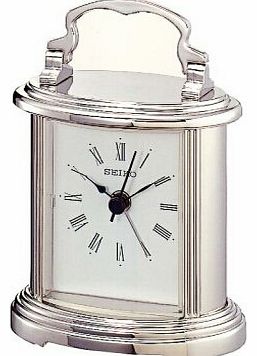 Seiko QHE109S Silver Mantel Clock