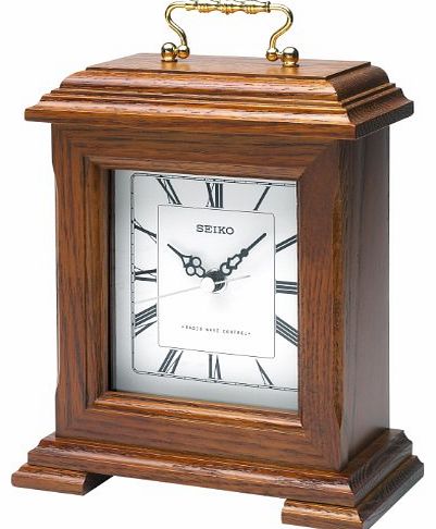SEIKO  radio controlled wooden mantel clock