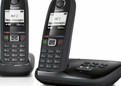 Gigaset AS405A Cordless Phone with Answer Machine (Pack of 2)