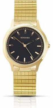 3141B Gents Gold Plated Expander Bracelet Watch