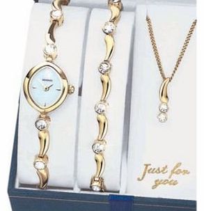 Ladies Gold Bracelet, Pendant and Watch Set (228365266)