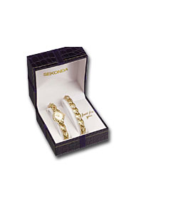 Sekonda Ladies Quartz Analogue Watch and Bracelet Set