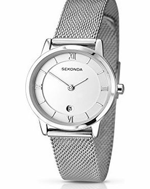 Sekonda Womens Quartz Watch with Silver Dial Analogue Display and Silver Stainless Steel Bracelet 210127