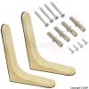 select Wood Effect Shelf Brackets With Snap-On