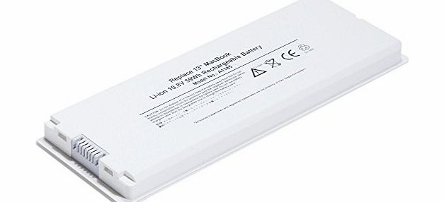 Apple A1181 A1185 10.8V 5600MAH Battery White,Fit Laptop Models of Apple MacBook 13`` Series;Compatible Part Numbers of A1181, A1185, MA561, MA561FE/A, MA561G/A, MA561J/A, MA561LL/A,MA561FE/A