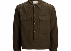 SELECTED HOMME Denby Dale dark green wool blend jacket