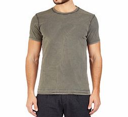 Grey cotton short-sleeved T-shirt