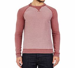 SELECTED HOMME Red cotton blend faded sweatshirt