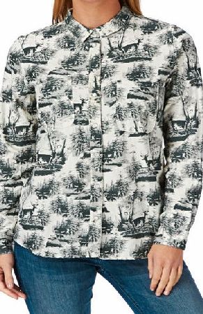 Selected Womens Selected Deer Long Sleeve Shirt - Silver