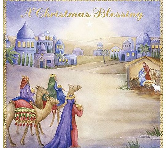 Selective Pack 12 Square Religious Blessings Charity Christmas Cards 