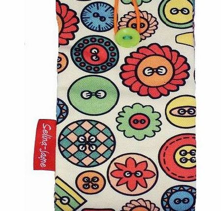 Selina-Jayne Buttons Limited Edition Designer Soft Fabric Glasses Case