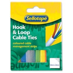 Sellotape Cable Ties Hook and Loop