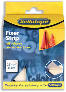 Sellotape Sticky Fixer Strip Double-sided Roll